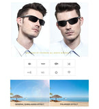 Rimless Aviator Sunglasses Polarized Lightweight Metal Frame for Men