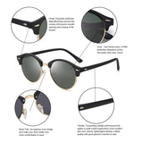 Polarized Sunglasses Stainless Steel Frame Half Rimmless/Rimmed PL269-PL304