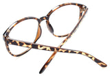Oversized Big Round Horn Rimmed Eye Glasses Clear Lens Oval Frame Non Prescription