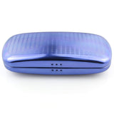 Glasses Case,  Aluminum Hard Shell Eyeglasses Case Striped Spectacles Box