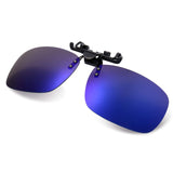 Polarized Clip-on Flip up Plastic Sunglasses Lenses Glasses Outdoor Driving Fishing Cycling
