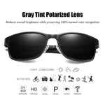Polarized Sunglasses Wayfarer Al-Mg Metal Frame Lightweight Durable 60mm Large Size