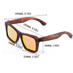 Bamboo Wood Polarized sunglasses For Men&Women Retro Style Red UV400