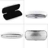 Glasses Case,  Aluminum Hard Shell Eyeglasses Case Striped Spectacles Box