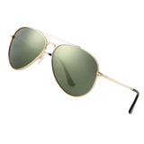 Premium Classic Men's Aviator Polarized Sunglasses Double Bridge Metal Frame- UV 400 100% UV Protection