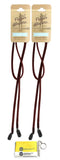 Eyeglass Retainer, Sunglass Holder | Leather Retainer | Black and Brown, 2pk mix | w/Microfiber Cloth & Screwdriver
