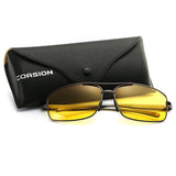 Night Vision Driving Glasses for Men Women Anti-glare HD Yellow Safety Sunglasses