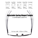 Round Sunglasses Double Bridge Polarized Lens Spring Hinged Al-Mg Temple Lightweight