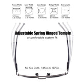 Round Sunglasses Double Bridge Polarized Lens Spring Hinged Al-Mg Temple Lightweight
