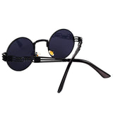Gothic John Lennon Metal Spring Frame Round Vintage  Steampunk Sunglasses