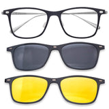 Eyeglasses Frame Optical Frame Prescription Eyeglasses Frame With Magnetic Clip-on Sunglasses Carbon Fiber frame