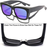 Oversized Fit Over Glasses Sunglasses with Polarized Lens for Women Men