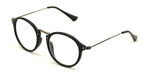 V.W.E. Vintage Inspired Metal Bridge Round Oval Clear Lens Eye Glasses