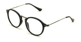 V.W.E. Vintage Inspired Metal Bridge Round Oval Clear Lens Eye Glasses