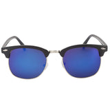 Classic Half Frame Semi-Rimless Horn Rimmed Sunglasses Retro Clubmaster Sunglasses