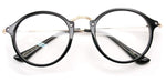 V.W.E. Vintage Inspired Metal Bridge Round Oval Clear Lens Eye Glasses