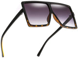 Square Oversized Flat Top Sunglasses for Women and Men