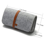 2PCS Felt Eyeglass Sunglasses Case,Sunglasses Pouch