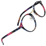 Fashion Round Eyewear Frame Eyeglasses Optical Frame Clear Lens Glasses