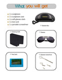 Polarized Sunglasses For Men Women Aviator-Vintage Oversized UV Driving Baseball