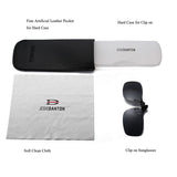 Polarized Clip-on Flip Up Metal Clip Rimless Sunglasses for Prescription Glasses