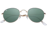 Polarized Folding Round Sunglasses With Premium Cleaning Cloth and Leather Case