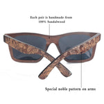 Wood sunglasses Hand-made From Sandalwood 100% UV400 Polarized Lens