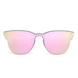 Rimless Mirrored Sunglasses One Piece Horned Rimmed Metal Eyeglasses Women Men