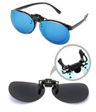 Clip on Sunglasses for Prescription Glasses, Flip Up Rimless Anti Glare Polarized Lens for Driving Fishing