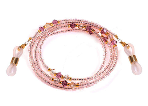 Bead Eyeglass Chain - Sunglasses Cord Neck Strap Holder (Cream Pink)