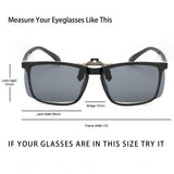 Clip on Sunglasses for Prescription Glasses, Flip Up Rimless Anti Glare Night Vision Lens for Driving Fishing, 2 PACK
