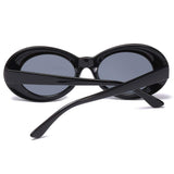 Clout Goggles,Oval Sunglasses Mod Thick Retro Frame Round Lens Kurt Cobain