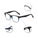 Fashion Couple Eyewear Frame Square Imitation Wood Grain Non-prescription Optical Eyeglasses