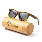 Bamboo Wood Polarized sunglasses For Men&Women Retro Style Red UV400