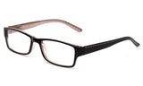 Newbee Fashion - Unisex Two Tone Sleek Spring Temple Fashion Clear Lens Glasses