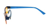 Small Lens Blue Light Blocking Computer Reading/Gaming Glasses 0.0 Magnification