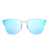 Rimless Mirrored Sunglasses One Piece Horned Rimmed Metal Eyeglasses Women Men