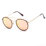 Retro Round Sunglasses Metal Frame Glass Circle Lens Men Women 3647 Vintage Style