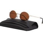 90's Vintage Small Oval Sunglasses Tinted Lens Tiny Metal Shades For Men Women 87156