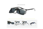 2PCS Polarized Day Night Vision Flip-up Clip-on Lens Driving Glasses Sunglasses