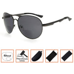 Aviator Bifocal Sunglasses for Men and Women Outdoor Sun Readers UV400 Protection Pilot Style