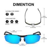 Men's Fashion Polarized Sunglasses for Men Driving Golf Al-Mg Metal Frame