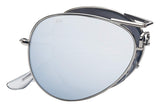 Polarized Folding Aviators With Premium Cleaning Cloth and Leather Case