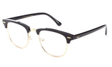 Newbee Fashion - Clubmaster Oval Stylish Retro Vintage Semi-Rimless Floral Classic Half Frame Clear Glasses Frames