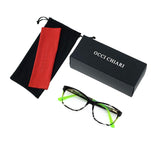 Fashionable Flexible Rectangular Acetate Frame clear glasses With Spring Hinge For Women and Men