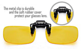Night Vision Polarized Clip-on Flip up Metal Clip Sunglasses Driving Fishing