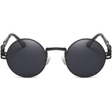 John Lennon Round Sunglasses Steampunk Metal Frame