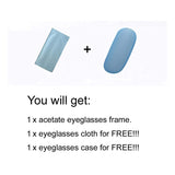 Eyeglasses Men Eyewear Frames Women Unisex Optical Frame with Non-Prescription Clear Lens AOF-01