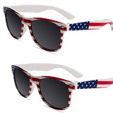 Classic American Patriot Flag Sunglasses for American Independence Day Party Decorations-2 PACK