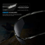 Men's Driving Polarized Sunglasses for Men Al-Mg Metal Frame Ultra Light PA03